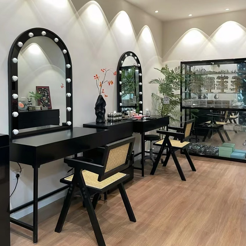 Dresser Bedroom Modern Simple Storage Mirror Barber Shop Beauty Salon Special Light Luxury Photo Studio Wedding Dress Makeup Table
