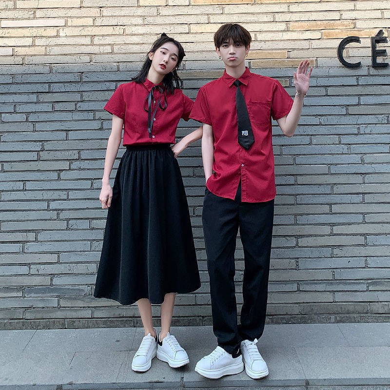 Sports Meeting Student Choir Class Uniform Performance Uniform Junior High School High School Suit Red Korean Style College Style School Uniform Red