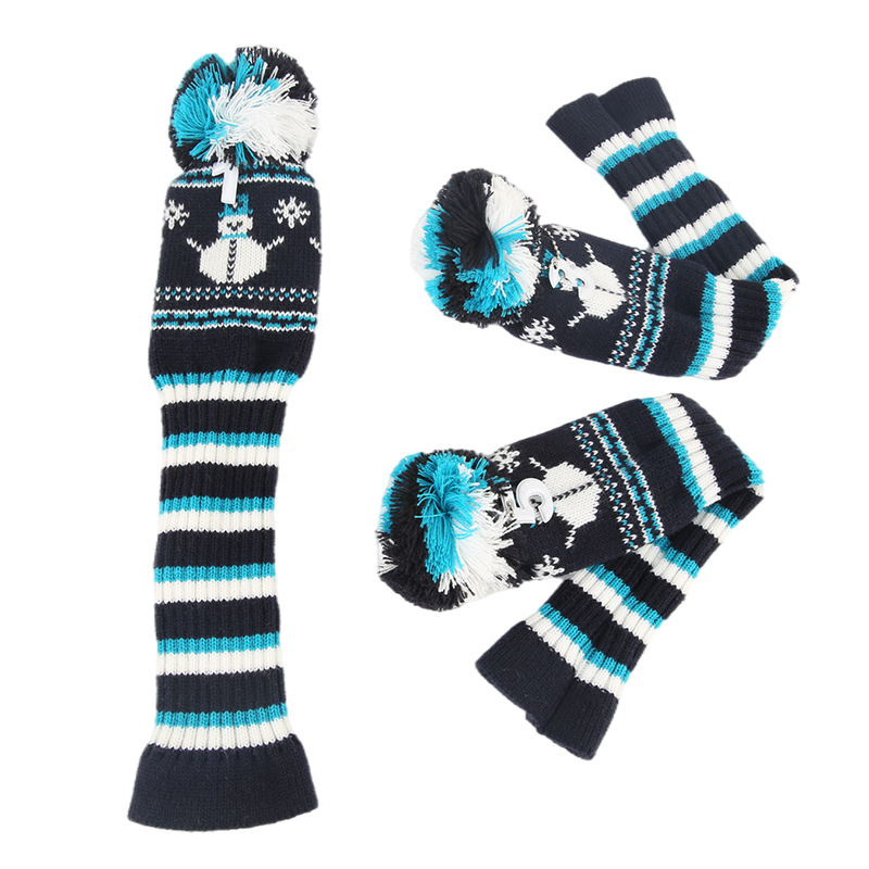 Suministro directo de fábrica transfronterizo e-commerce cubierta del club de golf cubierta de la cabeza del club cubierta del sombrero cubierta protectora del club cubierta de madera de punto