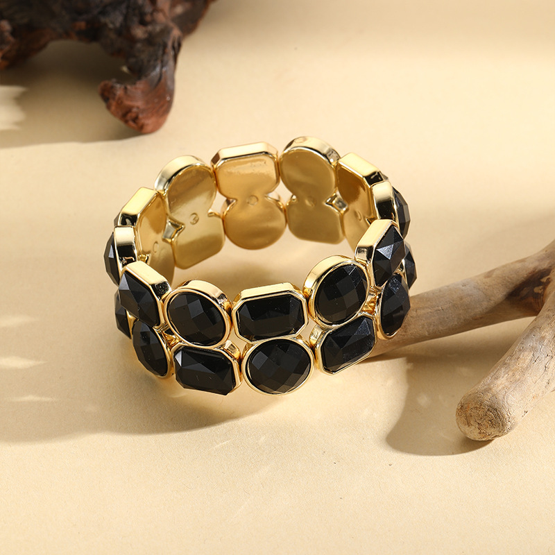 33g Weight Bracelets Classification CCB Chain Material 1 Piece Quantity Holiday, Daily, Selfie Occasion CCB Material Solid Color Pattern Women's Gender Asymmetrical Design Simple Style Style Simple Style Solid Color CCB Beaded Bracelets Wholesale 8