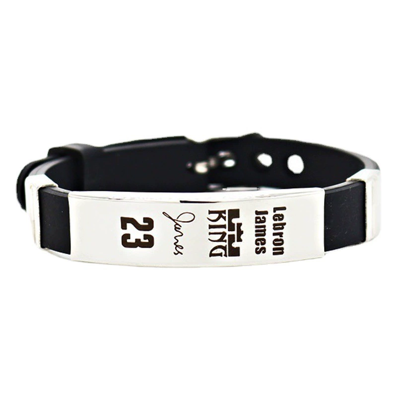 Брайант Браслет Регулируемый Джеймс Карри Харден Оуэн Дюрант Подпись Силиконовый Ремешок Браслет Из Нержавеющей Стали