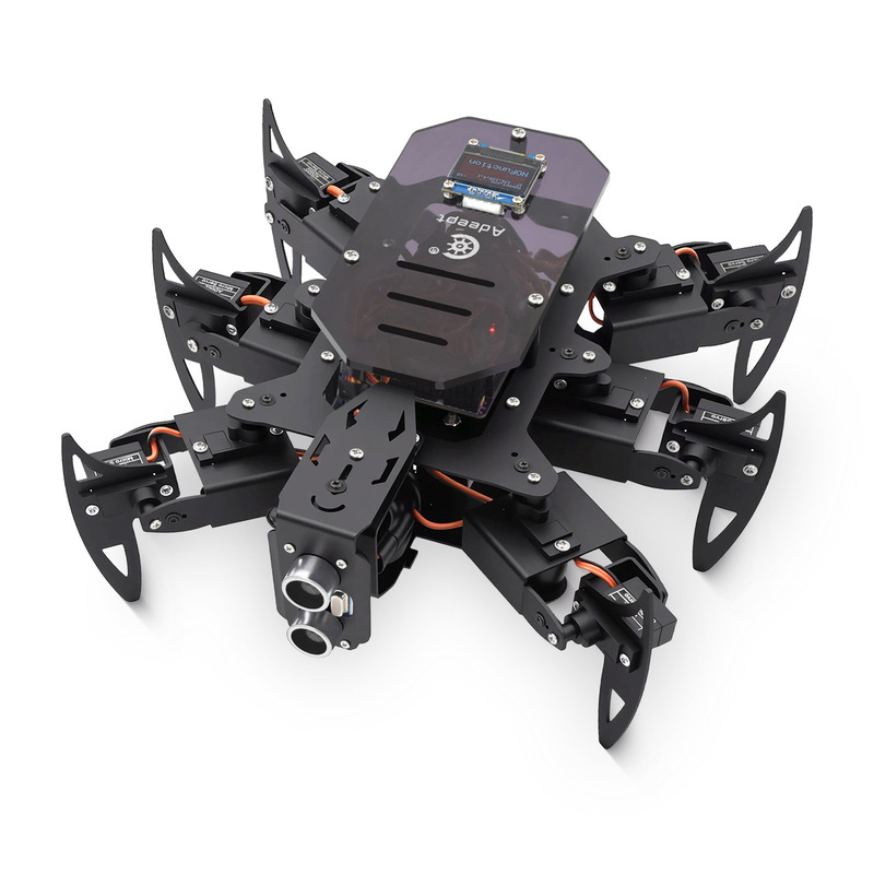 Gewu Creative Stem Education Robot Six-Legged Bionic Spider Robot Compatible with Arduino Metal Structure