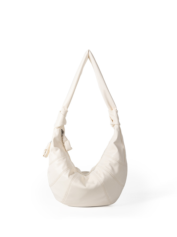 2024 New Korean niche design soft leather pleated shoulder armpit, suitable for women's versatile commuter bags_voghion.com