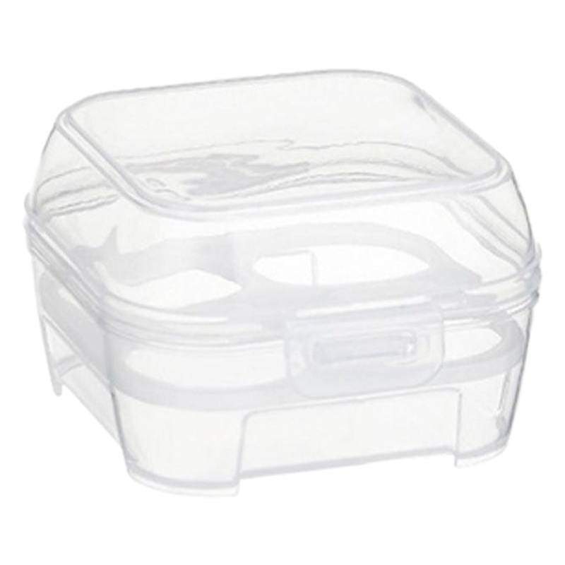 Caja de huevo popular en línea traje de huevo de belleza caja de almacenamiento de 4 rejillas esponja de calabaza huevo caja vacía transparente en stock suministro