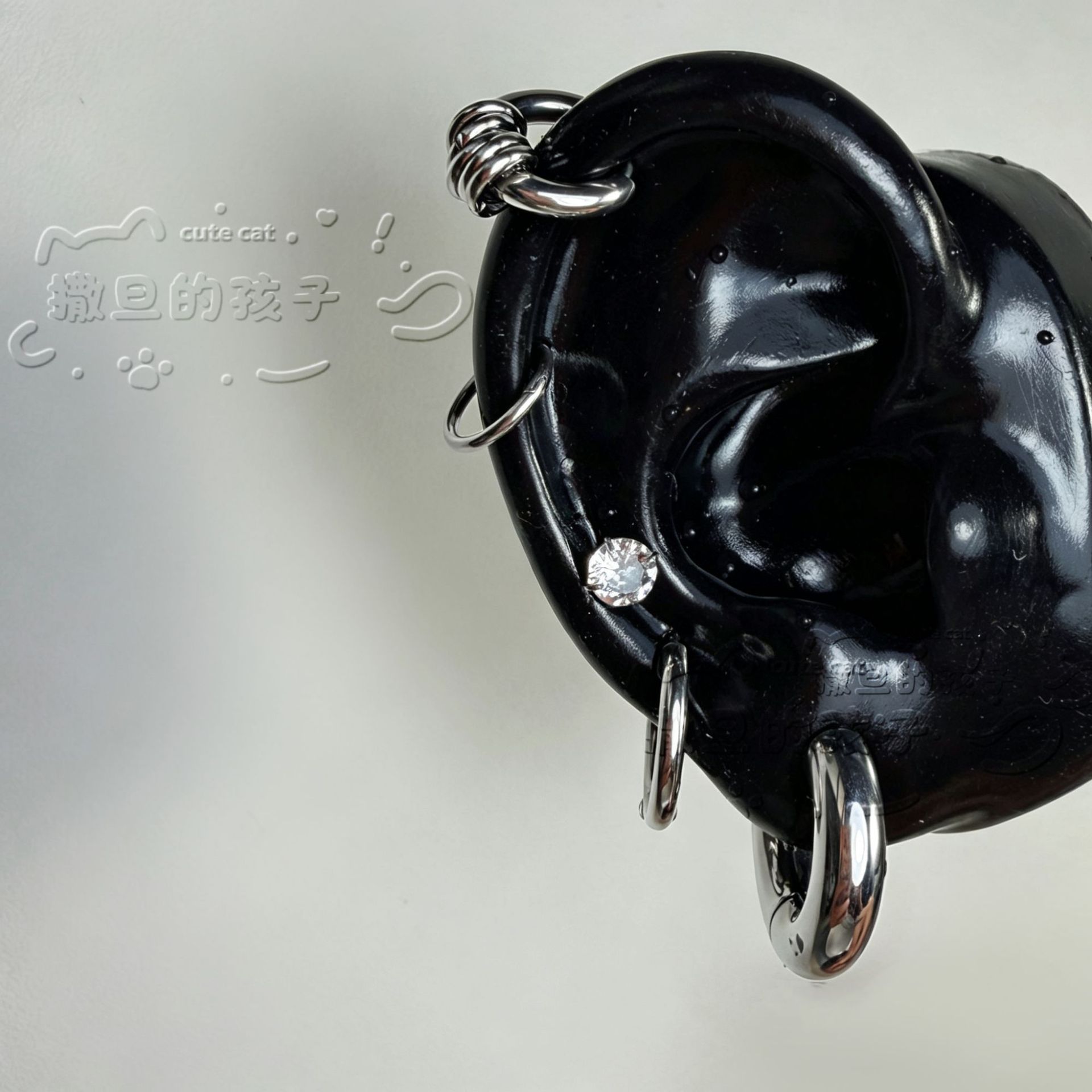 Labret piercing jewelry detail image