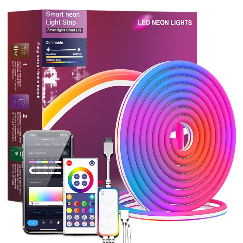 Graffiti WIFI Bluetooth 3 M color mágico música luz de neón con música barra de luz DIY forma 16 millones de colores