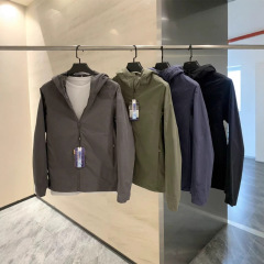 设计师款!男士春秋新品时尚商务通勤防风防泼水连帽薄夹克外套潮
