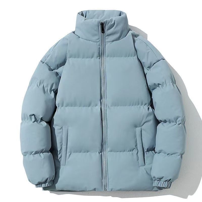 (2개) 남성과 여성을위한 느슨한 새 두꺼운 코튼 패딩 의류 따뜻한 코튼 패딩 코트 겨울 코튼 패딩 재킷, 커플을위한 수직 칼라 올 매치 코트 빵