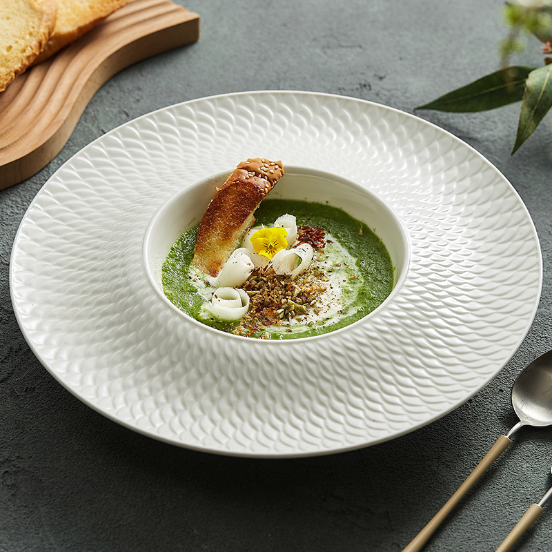 Longfeng Chengxiang Ceramic Plate Dish Plate Home Western Food Plate Pasta Plate Straw Hat Plate Soup Plate High-End Hotel Tableware Longfeng Chengxiang Ceramic Plate Dish Plate Home Western Food Plate Pasta Plate Straw Hat Plate Soup Plate High-End Hotel Tableware