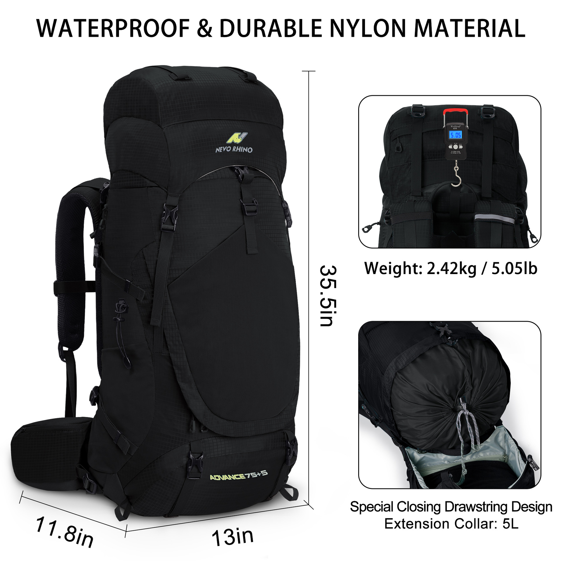 ActiveGo Cross-border New 80L Large Capacity Waterproof Hiking For Men And Women, Double Shoulder Casual Sports Trekking Outdoor_voghion.com