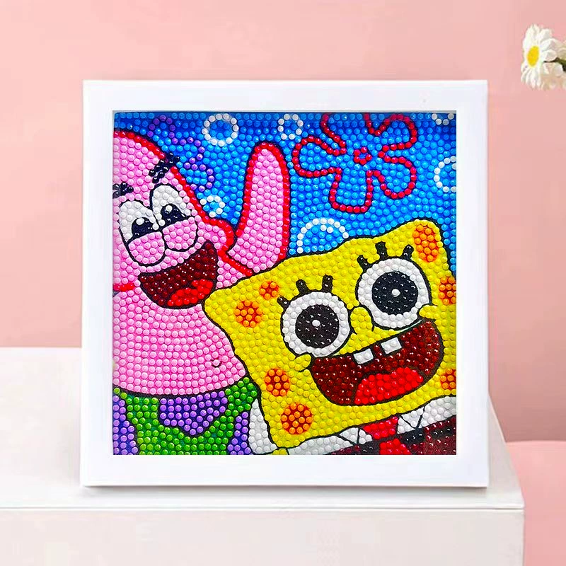 DIY-набор для алмазной мозаики 17×17 см, пластиковая рама, дизайн щенок, полный набор инструментов для кладки