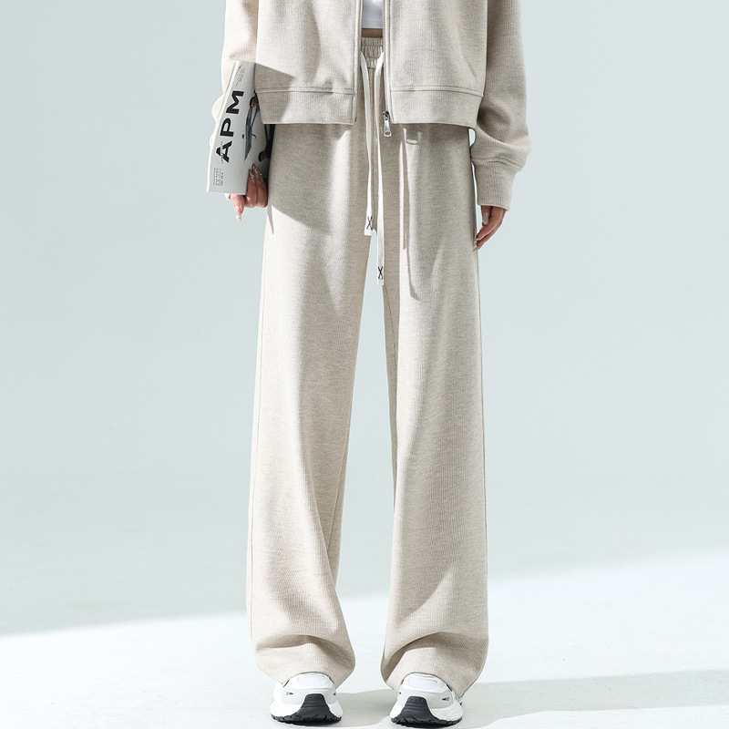 [spring and autumn] oatmeal color-regular pants length