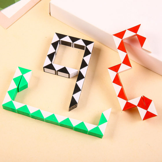 Cross-border children's puzzle deformation magic snake folding Rubik's cube twist Egg toy 24-section changeable magic ruler twist toy wholesale