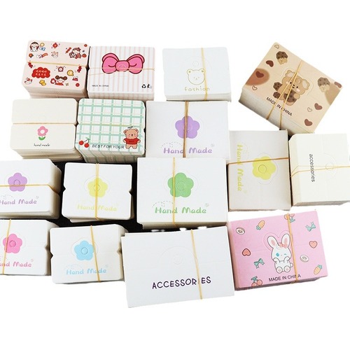 Hairpin cardboard cute Korean style ins style hair accessories headband diy paper card headwear hanging card folding card