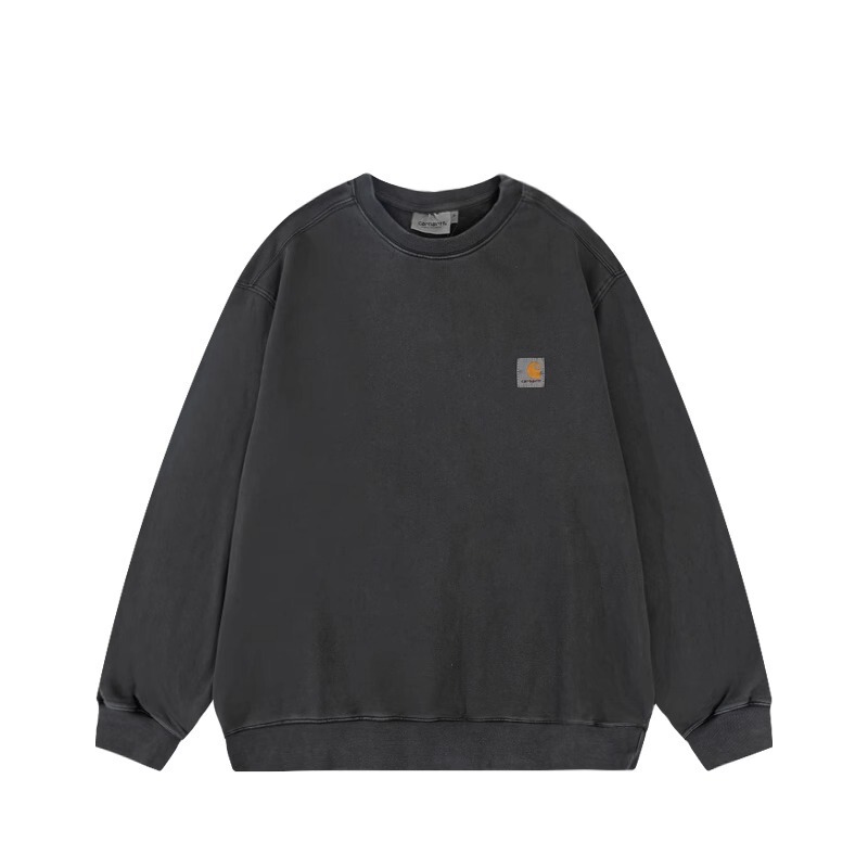 Carhartt Heavyweight Washed Distressed Sweatshirt Trendy Brand Men and Women Couples Round Neck Loose Pullover Jacket