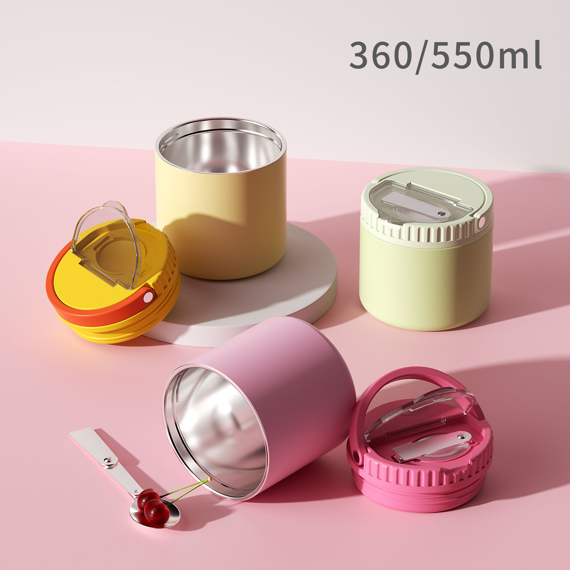 2026 New Product Private Mold Exclusive Product Thermal Food Jar Cross-Border Best-Selling Set with Stretchable Inner Liner and Extra-Large Opening