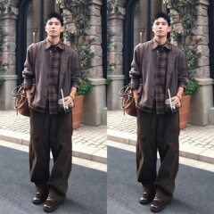 老钱风设计感时尚百搭潮流简约慵懒风男士轻奢痞帅高品质翻领衬衫