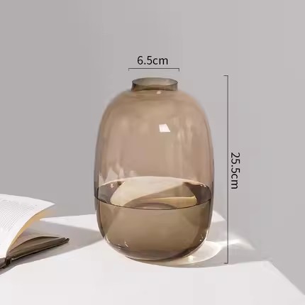 Nórdico gran vientre florero de vidrio hidropónico de alta calidad en línea estilo de la celebridad hogar sala de estar decoración ins estilo reloj colgante