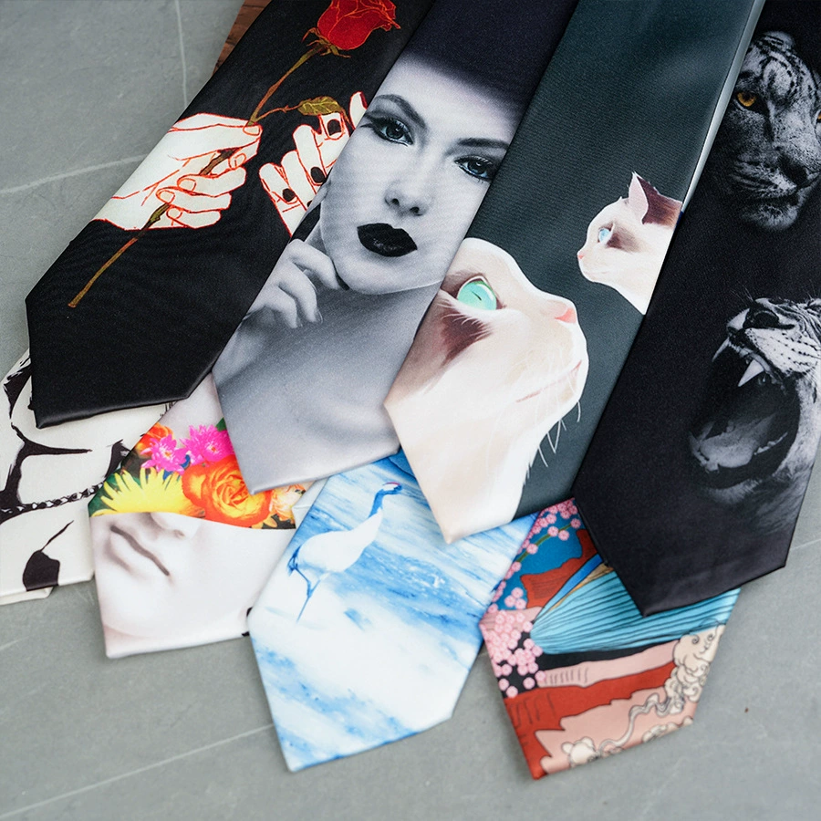 Повседневные тенденции креативный принт галстук 7.5cm ручной галстук полиэстер модный аксессуар для вечеринок