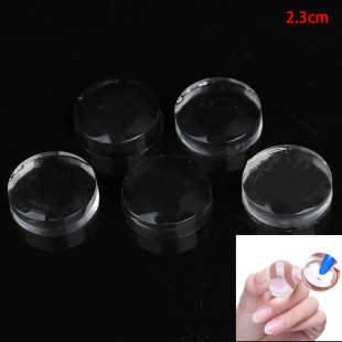 Nail supplies wholesale nail soft silicone head transparent silicone head printing seal replacement head 2.3CM