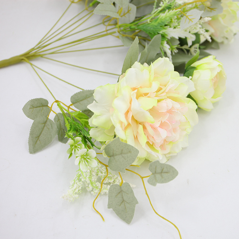 Simulación de un montón de peonías decoración del hogar flores artificiales flores imitación fotografía apoyos flores de seda al por mayor