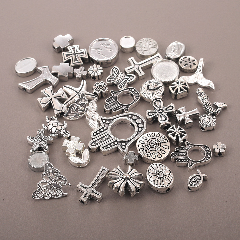 Xizang Silver Alloy Cut Out Oval Spacer Beads Ancient Silver...