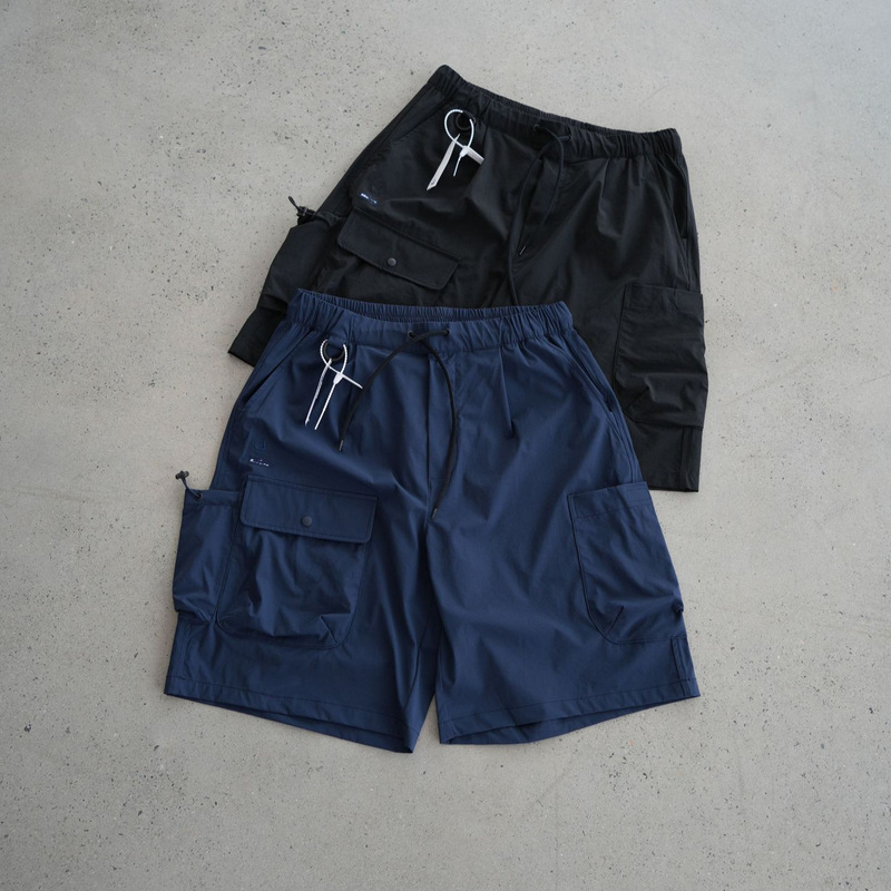 Japanese Style cityboy Style NAU Home Embroidered Outdoor Pocket Drawstring Fishing Shorts Men's Loose Casual Pants