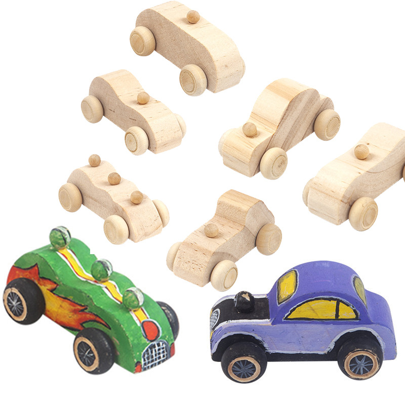 Wooden Graffiti Car, Kindergarten Kidsren's Educational Early Education Hands-On Brain DIY Fun Painting and Coloring Toys