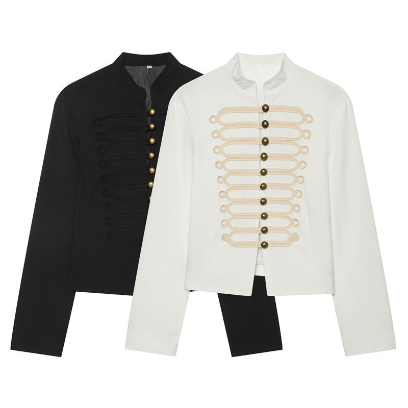 Foreign Trade Cross-Border Women's Clothing Za Series European and American Style Fashionable Napoleon Shoulder-Slimming Jacket 4341764