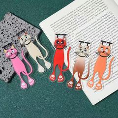 创意镂空小猫塑料书签镂空书签书签黑色小猫挂着的书签现货批发