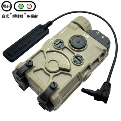 IR laser pointer tactical – UV fənərlər - sand-color-green-laser-ir-laser-led-light-long-bright-flash-with-lettering-full-function-version