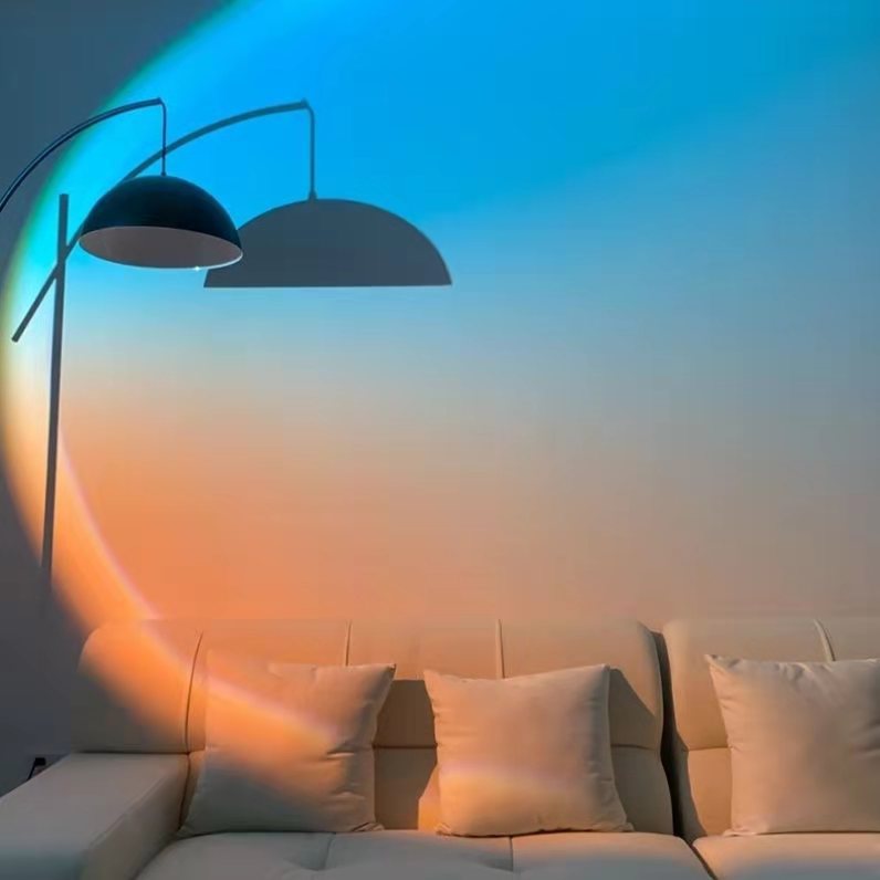 Lámpara de atmósfera mini LED de puesta de sol/arcoíris, robot/astronauta, efecto cambiante, estilo INS, luz nocturna