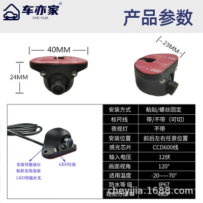 Monitoring Light-Sensing Night Vision, Vehicle camera