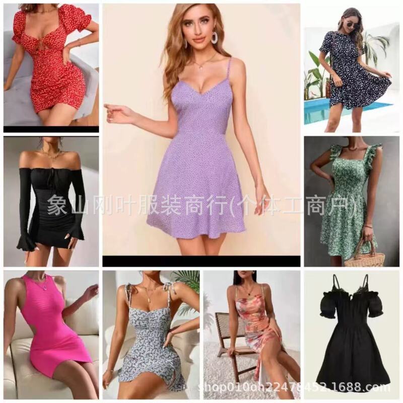 Foreign Trade Shein Exports Southeast Asia and Philippines Fashion Models, Beautiful Girls' Women's Clothing, Miscellaneous Hot Girl Dresses Wholesale