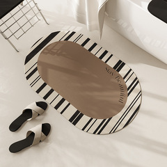 Cream style bathroom diatom mud absorbent floor mat bathroom entrance non-slip foot mat shower room door quick-drying floor mat