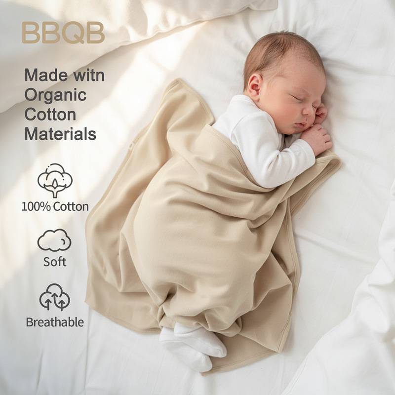 Bbqb Baby Swaddle Blanket, All-Season Class a Organic Cotton Baby Swaddle Wrap, Newborn Blanket, Swaddle Blanket