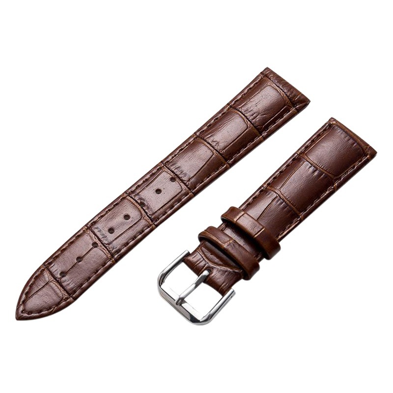 High-quality leather watch strap calf leather watch strap bamboo pattern color strap pin buckle watch strap watch accessories