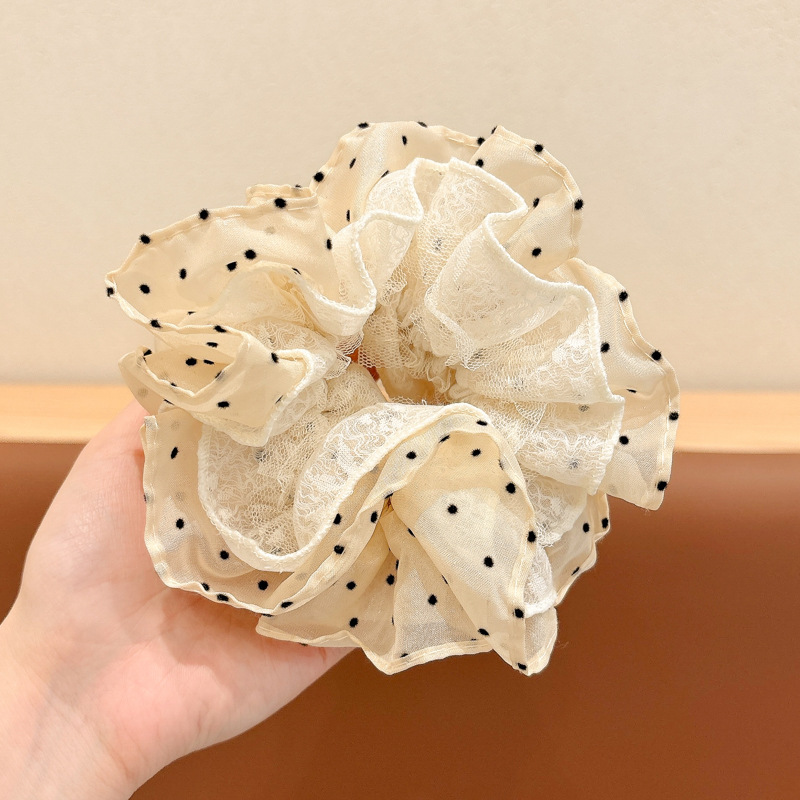 Dulce lazo de encaje, lazo de intestino grueso, lazo para el cabello femenino, sentido de la atmósfera pastoral, cuerda para la cabeza, cuerda para el cabello floral japonesa, mujer