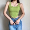 Summer T-shirt, vest, bra top, European style, square neckline, tight