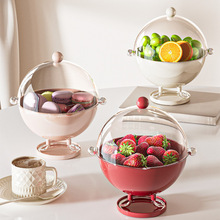 轻奢果盘感客厅家用水果盘可旋转塑料干果盒糖果盒零食干果盘