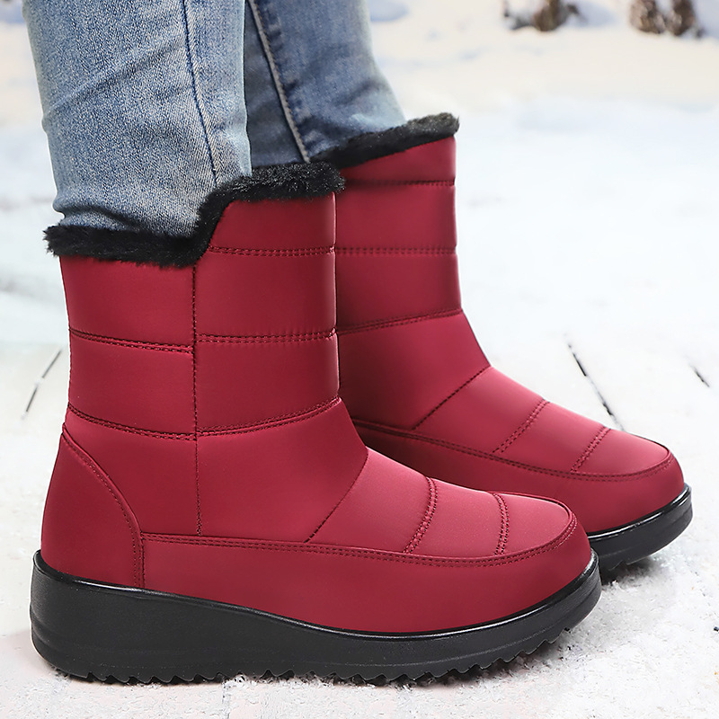 Zapatos de algodón de mujer zapatos de poliuretano transfronterizos botas de nieve gruesas botas de nieve calentadas botas cómodas