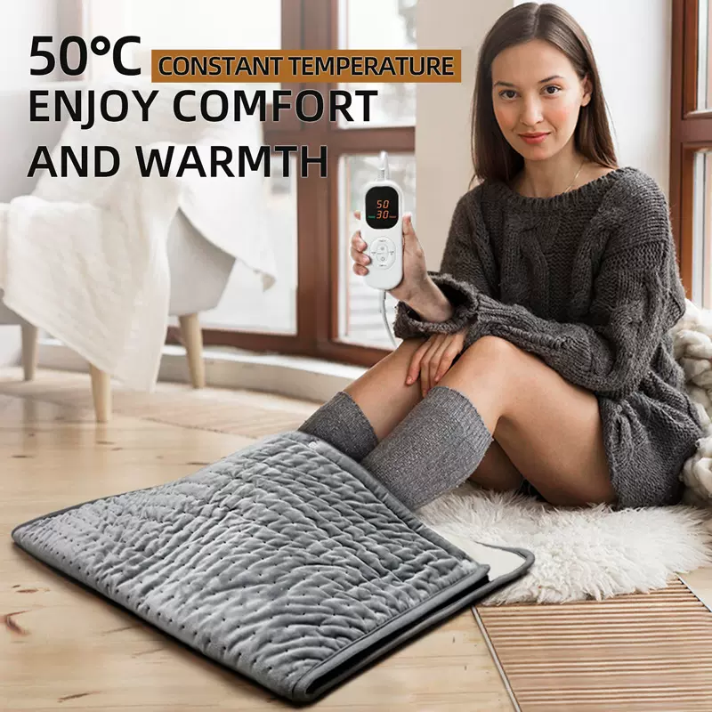 亚马逊热卖单人双人超舒适面料暖脚垫拉链式多功能暖脚宝
