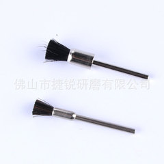 3mm handle stainless steel wire copper wire boar bristle brush for electric grinding and rust removal, horsehair goat hair wool brush brush shape