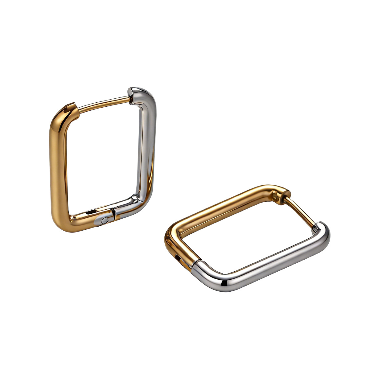 TENA Europa y los Estados Unidos venta transfronteriza aretes de acero inoxidable lujoso ligero de alto nivel brillante superficie de acero dorado joyas de orejas