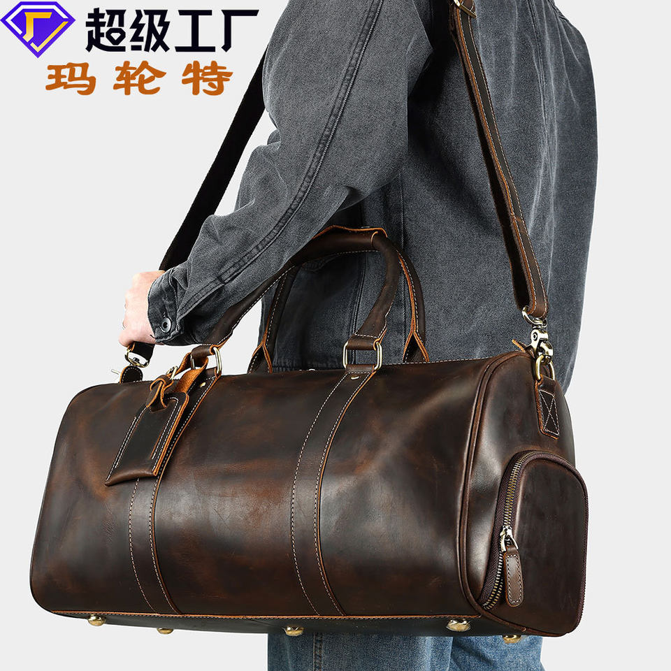 Túi du lịch nam da bò thật , túi đeo vai và xách tay đa năng cho chuyến công tác — 6020 cà phê li (55cm), 6020 hoa văn màu đen (55cm), Màu đen rơi tự nhiên (50cm), Màu cà phê đậm (50cm)