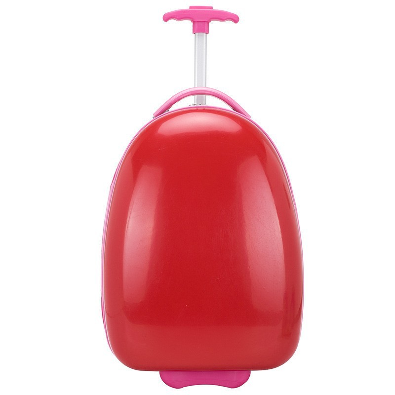 Wholesale gift boarding box Children's trolley schoolbag student luggage cartoon eggshell 16 inch suitcase printed word