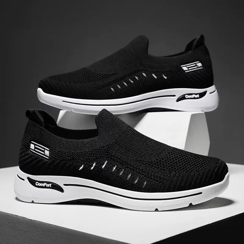 男士布鞋网面透气休闲款软底单鞋夏季跨境代发shoes爸爸鞋子
