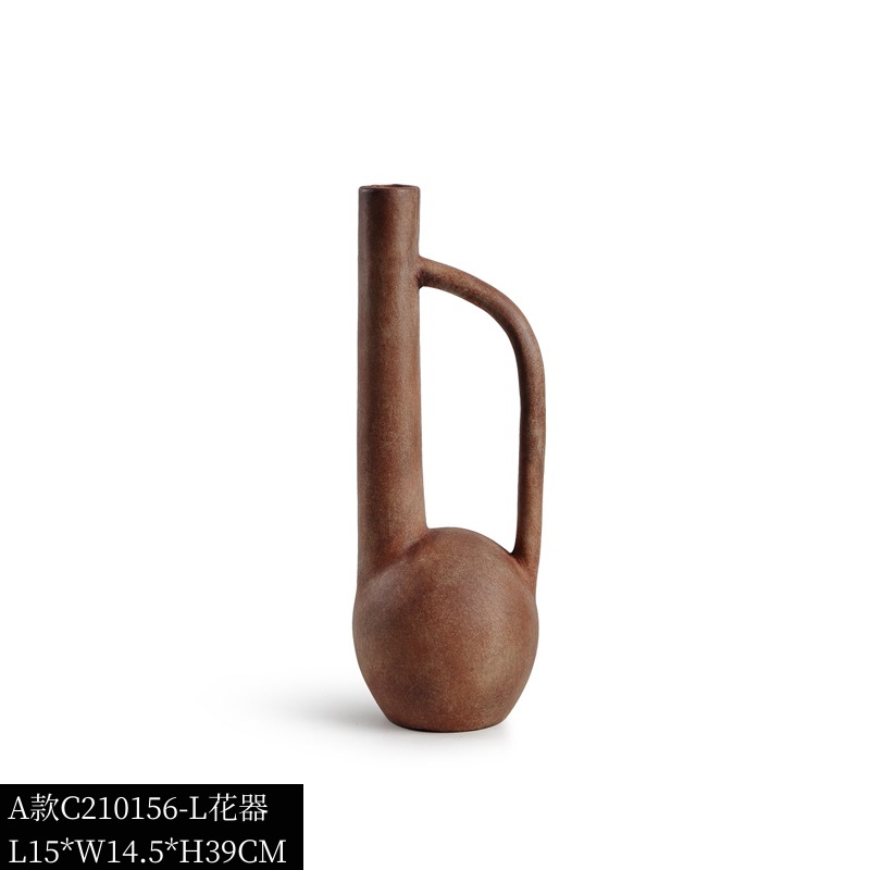 寂風陶磁器花瓶置物北欧レトロ芸術花器見本間客間生け花ソフトデスクトップアクセサリー