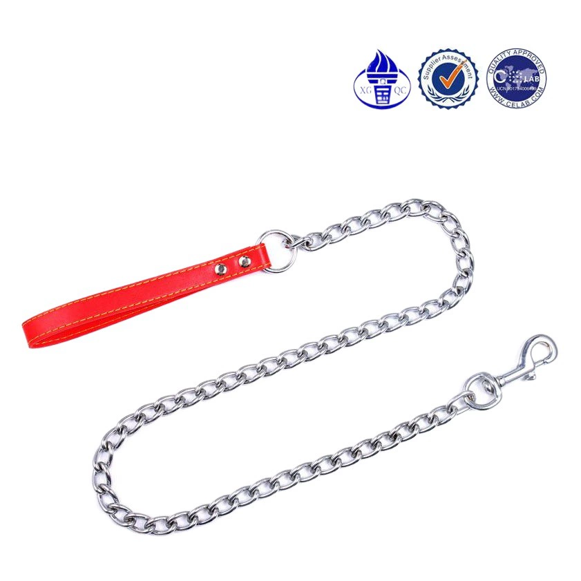 Фабрика Direct Pet поставляет тяговую веревку цепь кожа оптом 120 см тройная