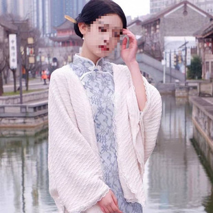 New Chinese Cheongsam Shawl Exterior Wear Retro Artistic All-match Jacket Spring and Autumn Collocation Cape Cardigan 2025 New
